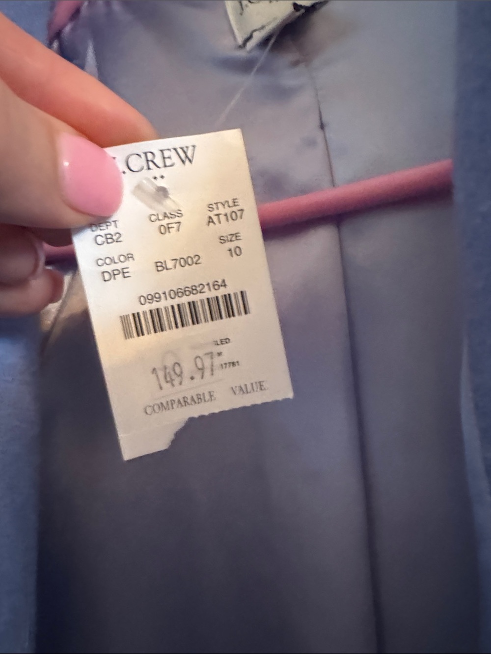 J. Crew Lavender Wool Pea Coat with Gold Buttons - Picture 3 of 4